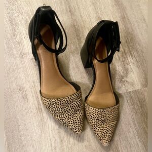 Crown Vintage Vavi Pump Black Cheetah/ Leopard Print Heels Women’s 6